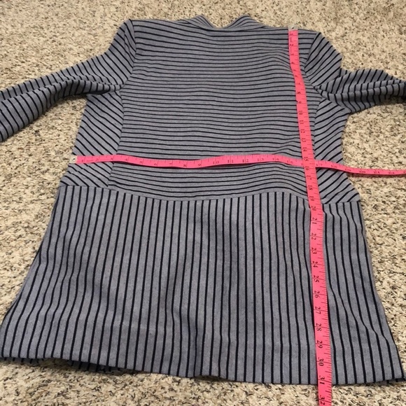 CAbi Car Coat Size Small Dappled  Striped Navy Blue - Picture 11 of 12